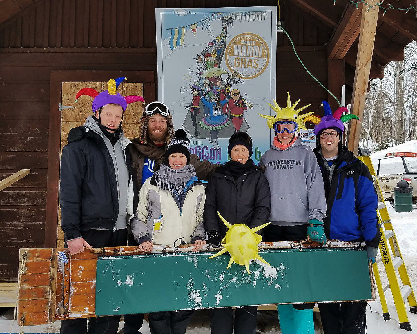 Toboggan Pad Softens the Ride for The Flying Nerds and The Falling Athletes