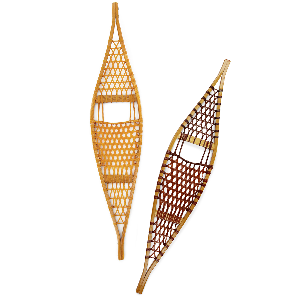 Ojibwa Wooden Snowshoes | Northern Toboggan Wooden Snowshoes