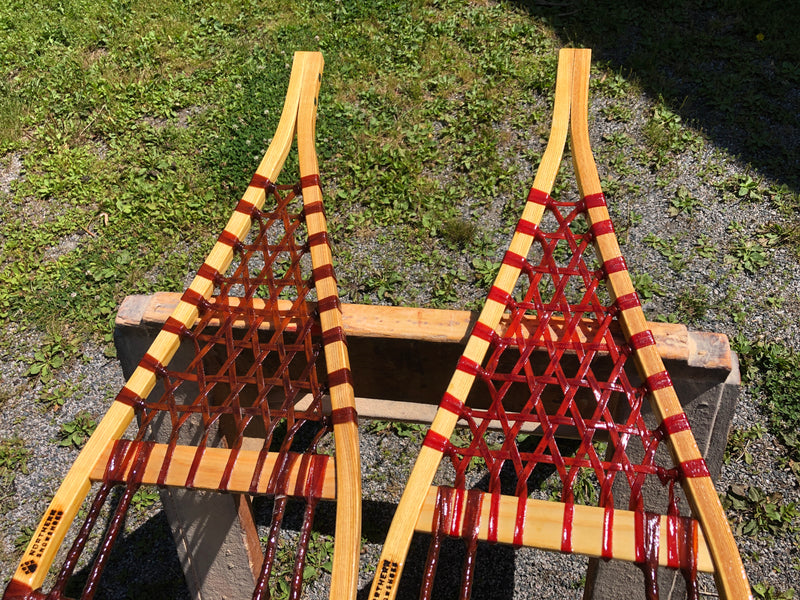 Medium Ojibwa Snowshoes with Brown Laces - GARAGE SALE 2023