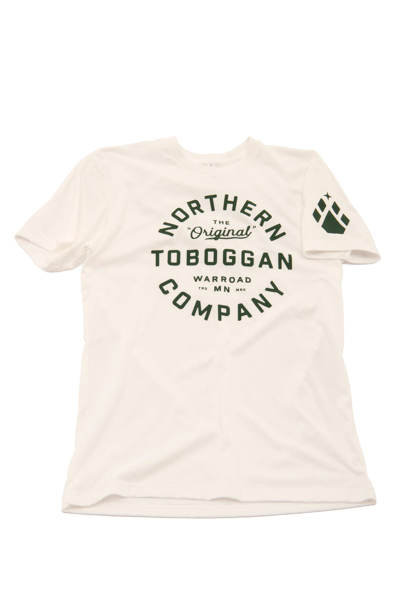 Toboggan Tee - White w/ North Star and Paw logos